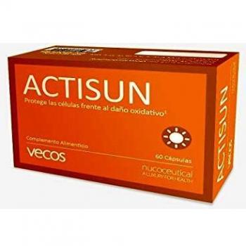 Cápsulas de Beta Caroteno y antioxidantes para ponerte moreno y bronceado. ACTISUN VECOS 60 Cápsulas