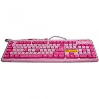 TECLADO USB INFANTIL DISEÑO GATITA COLOR ROSA