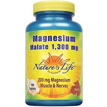 Nature's Life Magnesium Malate, 1300mg, 100 Tablets