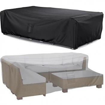 Cubre Mueble Jardín 170x94x71 cm, Funda Sofa Jardín Exterior 600D Tela Oxford Impermeable con Revestimiento de PU, Trunk Funda Mesa Jardín con Salida de Aire para Mesas y Sillas, Sofás