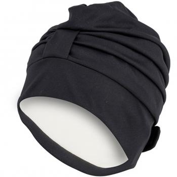 Fashy Gorro de baño de tela drapeada Negro 3473-20