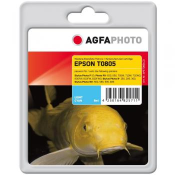 Cartucho de Tinta Compatible AGFAPHOTO APET080LCD Ciano Claro para Impresoras Stylus Photo P50/PX730 WD/R285