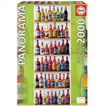 Educa - Cervezas del Mundo Panorama Puzzle, 2000 Piezas, multicolor