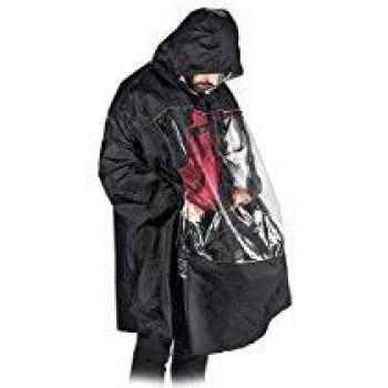 Sachtler, Rain Poncho for Camera Bag, Camera Case, Waterproof Camera Cover with Hood and Trasparent Front Section for Maximum Visibility, for Professional Photography and Video Recording