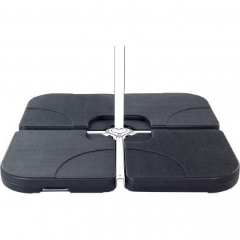 Base para sombrilla cuadrada de material sintético negro 104 x 104 cm Caria