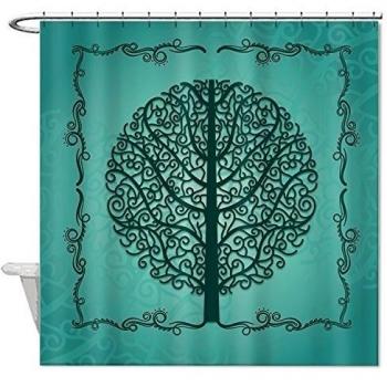 warrantyll Vintage árbol de pintura cortina de ducha de poliéster Baño resistente al agua 72 x 72