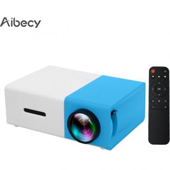 Mini Proyector LED Portátil Aibecy YG300, Soporte 1080P, Efectos Visuales 3D, 800 Lúmenes, Multimedia para Cine en Casa