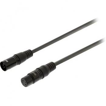 Cable de audio XLR 5-pin de 3 metros en color negro