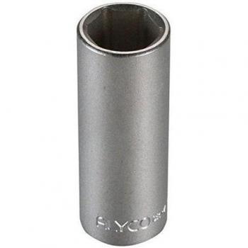 Alyco 190288 - Llave de vaso larga 1/4 cromado mate 6 caras en pulgadas 7/16