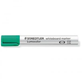 Marcador para Pizarra Blanca Staedtler Lumocolor 351 - Punta Biselada 2 - 5mm Aprox - Secado Rápido - Color Verde
