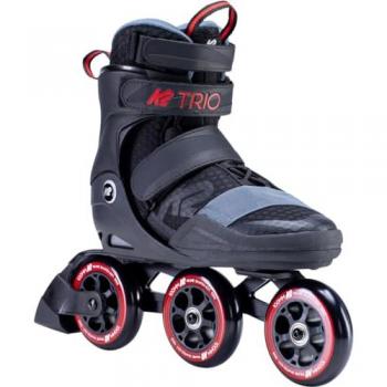 K2 Skate Patines En Línea Trio S 100, Unisex-Adult, Negro/Rojo, Talla 41.5 EU