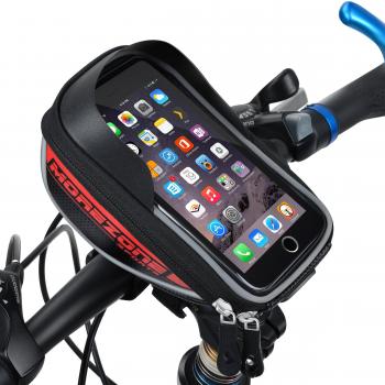 MOREZONE Bolsa Manillar Bicicleta Impermeable Ciclismo Bolso Delantero Con pantalla táctil Bici Bolso adecuado Teléfono Móvil dentro de 5,5 pulgadas