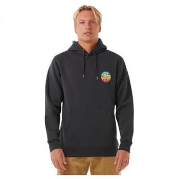 Sudadera con capucha Rip Curl Wetsuit Icon negra, talla XL