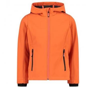 Cmp Fix Hood Softshell Jacket for Boys - Campari/Anthracite, Size 5
