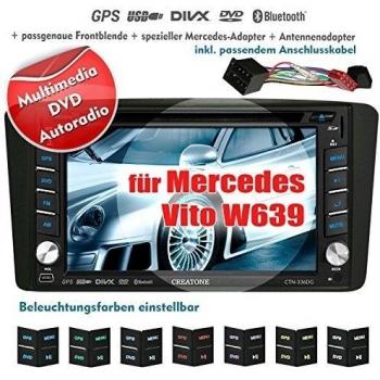 2DIN Auto Radio Creatone V de 336dg para Mercedes Vito W639 