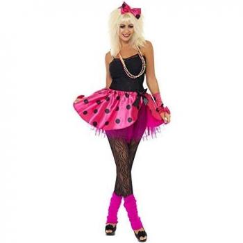 Smiffy's Smiffys-22473L Kit instantáneo Rosa, con tutú, Cinta para la Cabeza y Guantes sin Dedos, Color neón, L - EU Tamaño 44-46 22473L