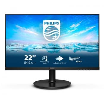 Philips V Line 221V8LD/00 Monitor de PC 54,6 cm (21.5) Full HD LCD Negro, Resolución 1920 x 1080 Pixeles, Frecuencia de Refresco de
