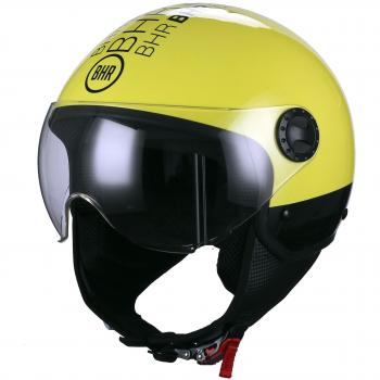 BHR Casco Moto Demi-Jet Linea One 801, Amarillo Flúor XS