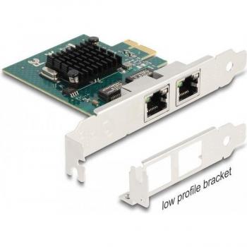 Tarjeta de Red PCIe Gigabit Ethernet con 2 puertos RJ45 - Delock 88206