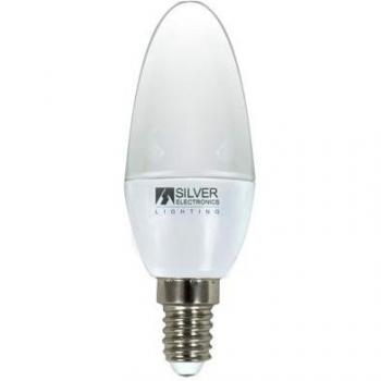Bombilla LED Decorativa Vela 6W E14 Luz Cálida 3000K Silver Electronic