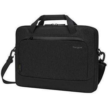 Targus Cypress Slimcase con Ecosmart diseñado para viajeros de Negocios y Escuela para portátiles de hasta 14 Pulgadas, Negro