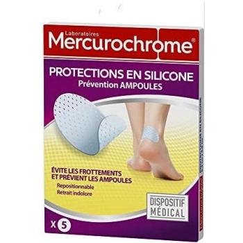 Protecciones de Silicona Mercurochrome para Prevención de Ampollas - 5 Adhesivos