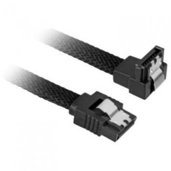 Cable SATA 3 de 0,3m con conector SATA de 7 pines en color negro