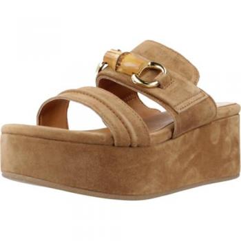 Sandalias de piel marrón para mujer Alpe Sitges 516411 con tacón de 6cm - Casual