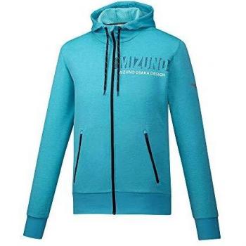 Mizuno Sudadera con Capucha y Cremallera para Hombre Heritage, Hombre, Sudadera con Capucha., 5054698595978, Verde Azulado, M