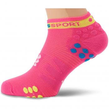 Compressport - Calcetines Running Bajos PRSV3 - T3, Neon Pink