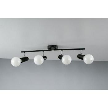 Proyector barra Spot 4 bombillas Metal Negro, características: 4 luces orientables, color negro, dimensiones 68x14x10 cm