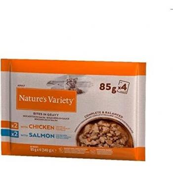 Nature's Variety Chunks - Bocaditos en Salsa - Comida húmeda para Gatos: Multipack de (4x85g