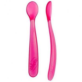 CHICCO CUCHARAS SILICONA ROSA