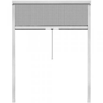 vidaXL Mosquitera Red Enrollable Fina Ventanas 140x170cm Malla Anti Mosquitos