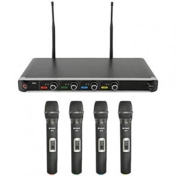Chord NU4-H | Quad UHF Wireless Microphone System | 4 x handheld