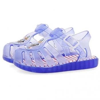 Sandalias GIOSEPPO para niño, color azul, cangrejeras con botón, piso de goma antideslizante, ideales para playa y piscina
