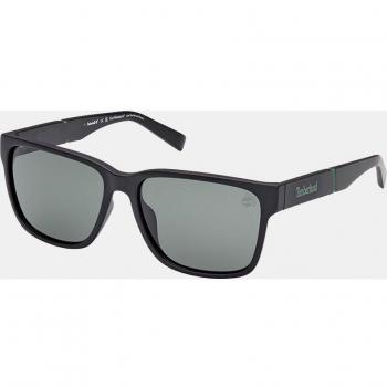 Timberland - Gafas de sol rectangulares para hombre en negro con lentes polarizadas y montura resistente TB9335-H 02R