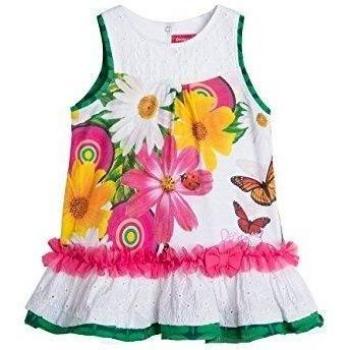 Desigual Cristina - Vestido para bebé - niñas , color blanco, talla 24 meses