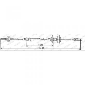 Cable de Embrague FERODO FCC421040 para PEUGEOT 505 Berline