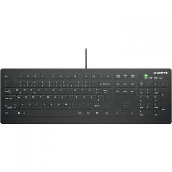 Teclado CHERRY AK-C8112 USB QWERTZ Alemán Negro, Blanco, IP68, desinfectable