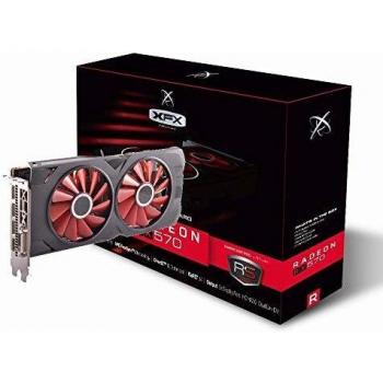 XFX RX-570P8DFD6, Tarjeta Gráfica 8GB GDDR5, AMD Radeon RX 570, Negro/Rojo