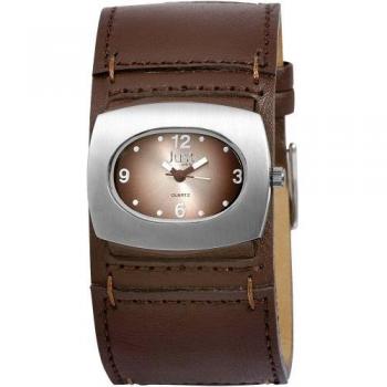 Reloj Just® Mujer con Pulsera de Piel Genuina, Cuarzo, Color Marrón