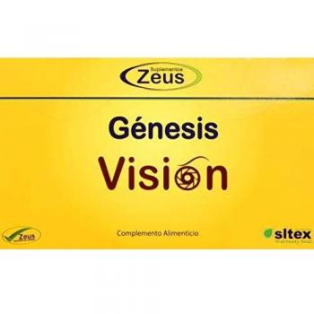 GÉNESIS VISIÓN | Contribuye al mantenimiento de la visión en condiciones normales | C. Alimenticio a base de Aceite de pescado, Aminoácidos, CoQ10, Luteína, Astaxantina, Vitaminas y Minerales | 60 Cap