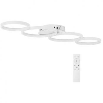 Plafón LED 4 círculos 50 W con mando a distancia