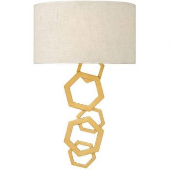 Aplique de pared interior Elstead Moxie 2 luces Dorado E14