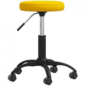 Silla de comedor de terciopelo amarillo mostaza Vidaxl 525954, moderna, para oficina, salón, sala de estar, cocina y escritorio