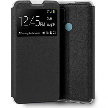 Funda COOL Flip Cover Liso Negro para Oppo A15 / A15s