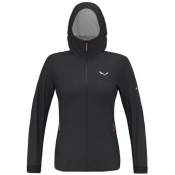 Salewa Chaqueta Puez Aqua 4 Powertex 2.5L mujer negra S con capucha