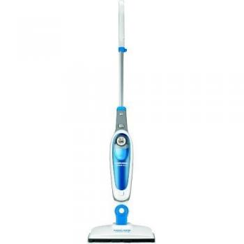 Black&Decker FSM1600 - Mopa a Vapor, 1600 W, Capacidad 500 ml, Cabezal pivotante, Ajuste automático en función del Tipo de Suelo, Color Azul/Blanco