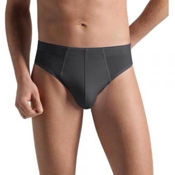 Hanro Cotton Superior Men's Briefs - Gray, Size S, No Fly